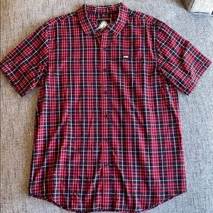 LRG Plaid Button Down Short L